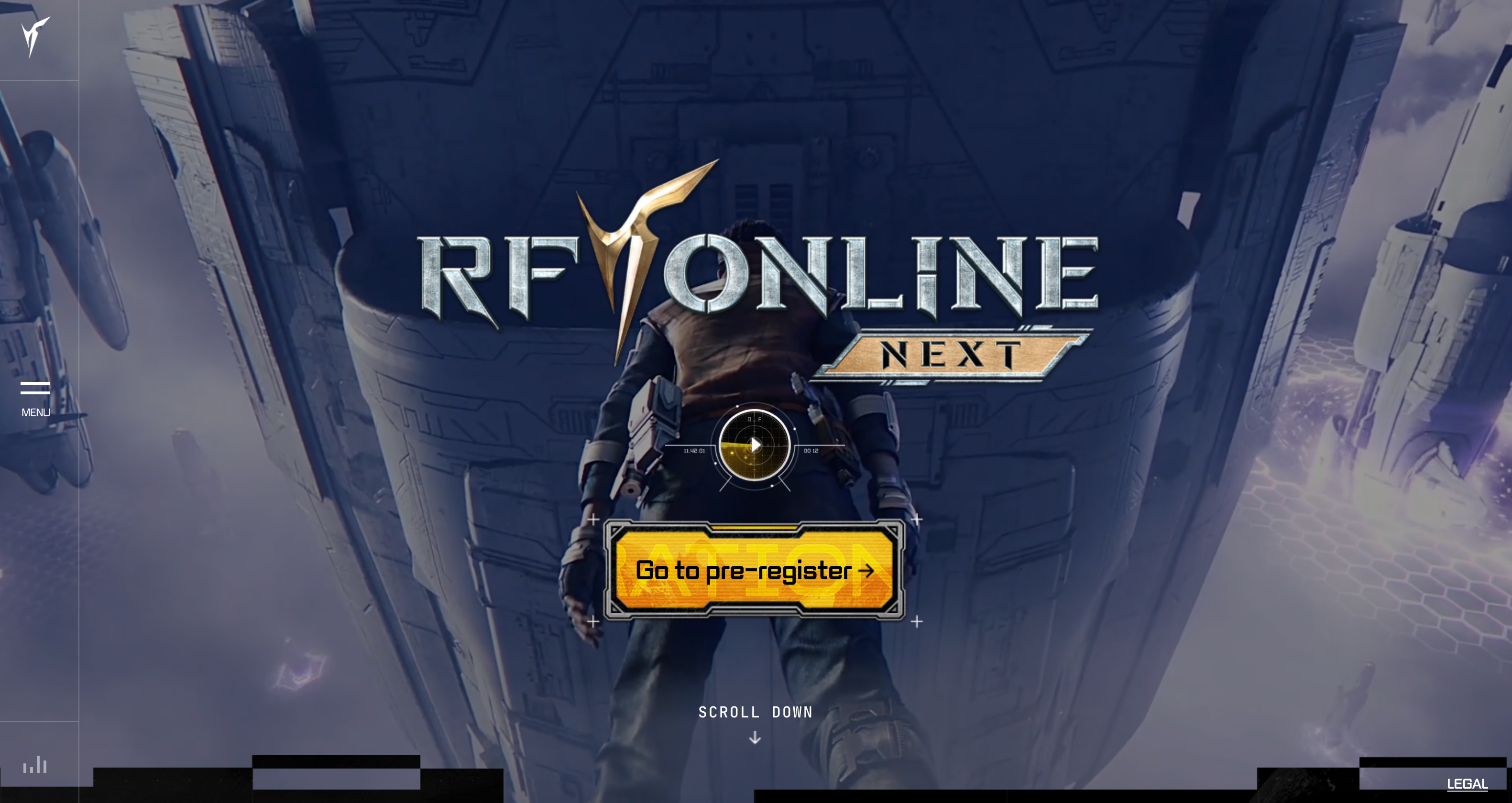 RF Online Next: экран регистрации и стартовый экран