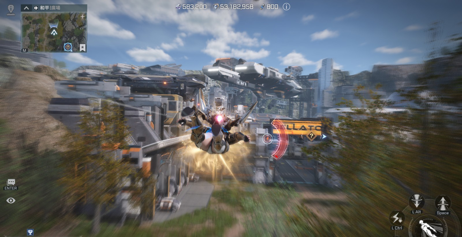 Movement across a city area in RF Online Next