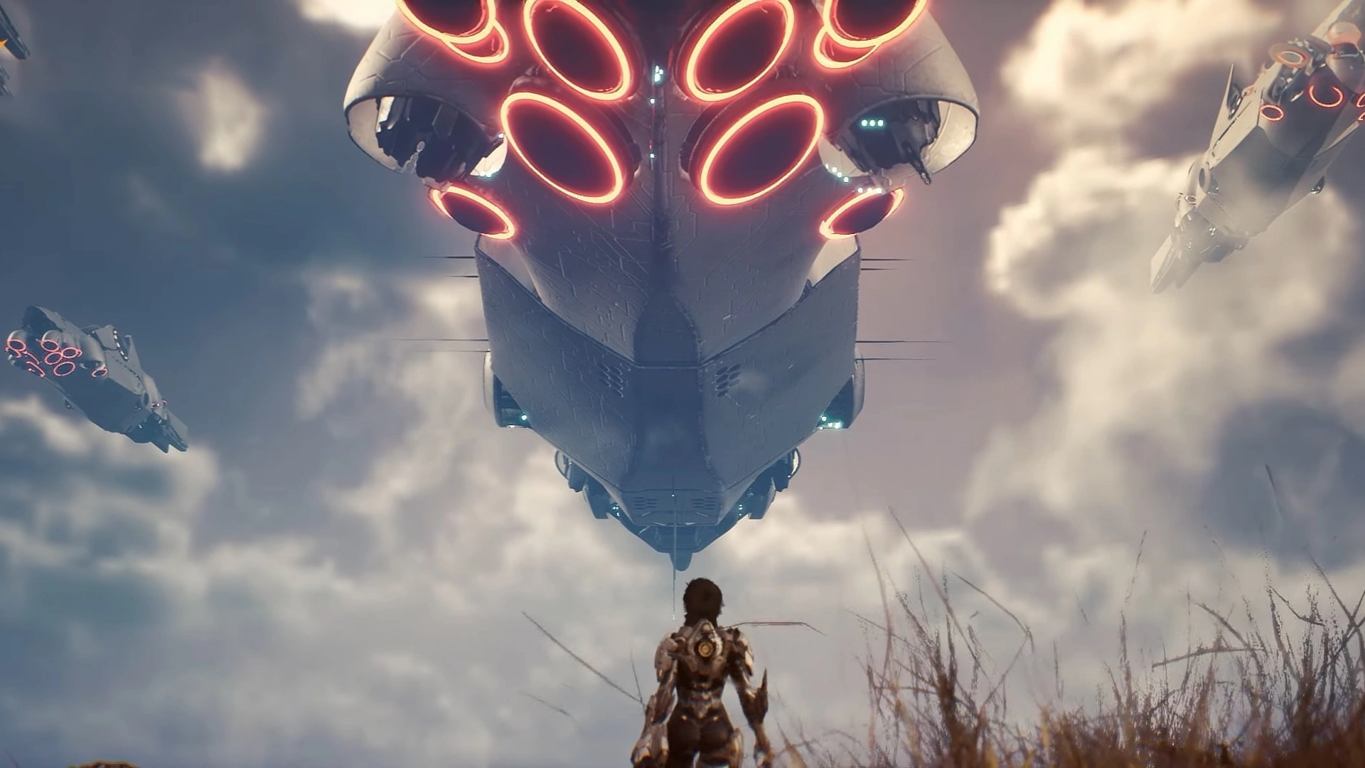 RF Online Next ships above a character