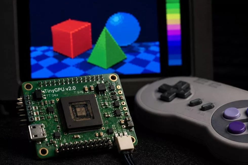 Мини-видеокарта TinyGPU v2.0 на кремнии: 1.000 треугольников