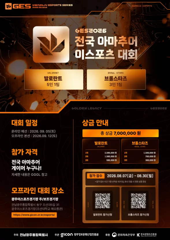 GICON и Гwangju приглашают аматоров на турнир по Valorant и Brawl Stars