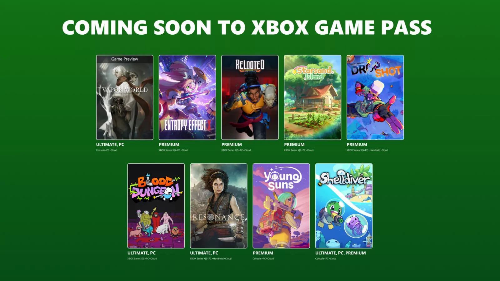 В XBOX Game Pass: Resonance: A Plague Tale Legacy, Vapor World: Over the Mind и Blood Dungeon