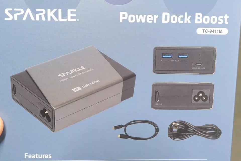 SPARKLE Unveils TC-9411M USB Dock with Built-in 150W GaN Power Supply