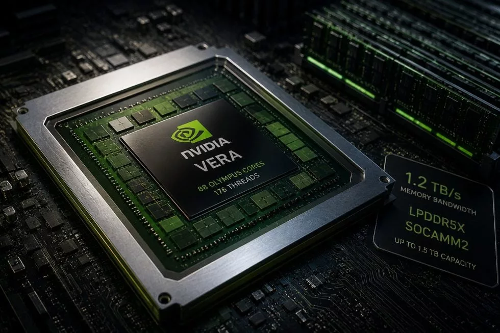 NVIDIA Vera: 88 ядер Olympus, 1,2 ТБ/с памяти и архитектура для агентов