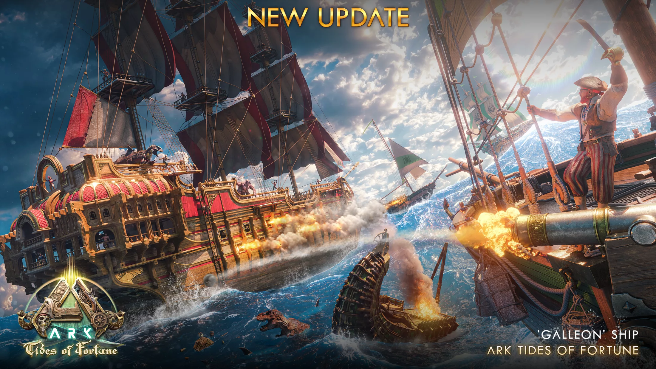 ARK: Survival Ascended — корабль Galleon, серверы Conquest Season 8 и обновление статистики Dododex