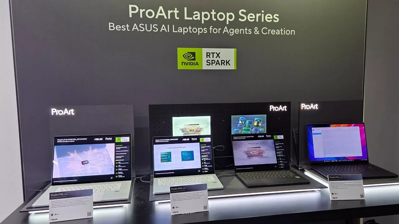 Asus ProArt Laptops and Mini-PC with NVIDIA RTX Spark