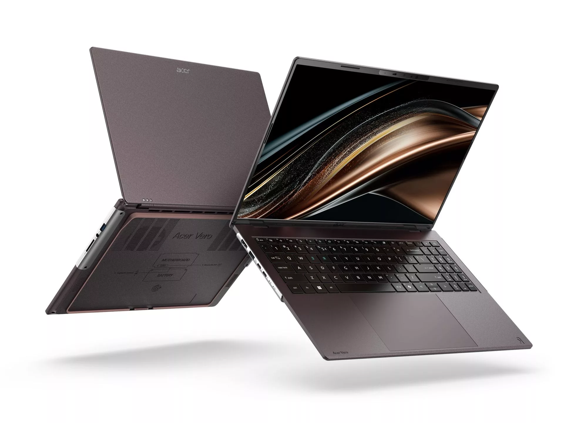 Acer Vero 16: Tool-free access to battery and SSD