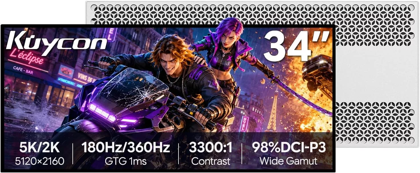 Kuycon представила 34-дюймовый 5K-монитор с частотой 180 Гц
