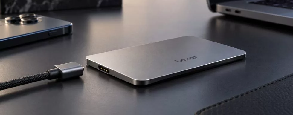 Lexar Muse: 3.8mm Slim SSD with Magnetic Connection