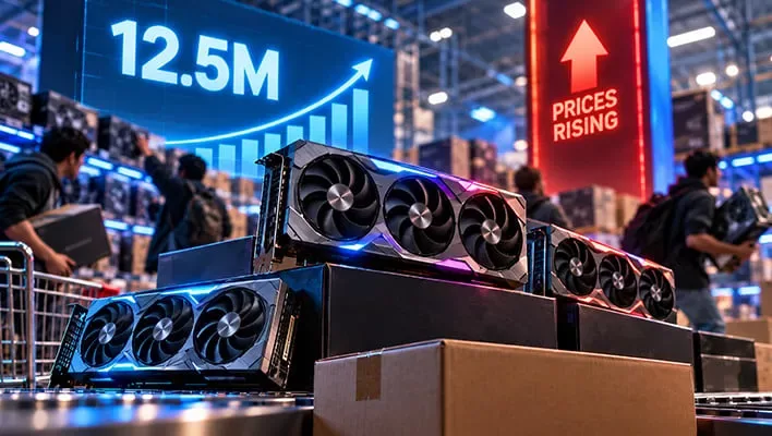 Отгрузки настольных GPU достигли 4-летнего максимума