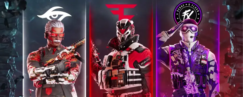Косметические наборы Team Secret, FaZe Clan и Fluxo W7M в R6 Siege