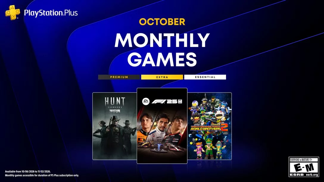 Игры месяца PlayStation Plus на октябрь: F1 25, Hunt: Showdown 1896 и EDF: World Brothers 2