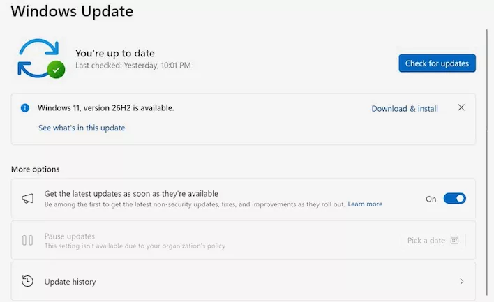 Windows 11 26H2: меньше потребления RAM и выше производительность