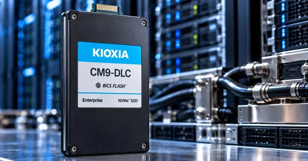 KIOXIA CM9-DLC: Новые PCIe-5.0-SSDs с жидкостным охлаждением и емкостью до 30,72 ТБ