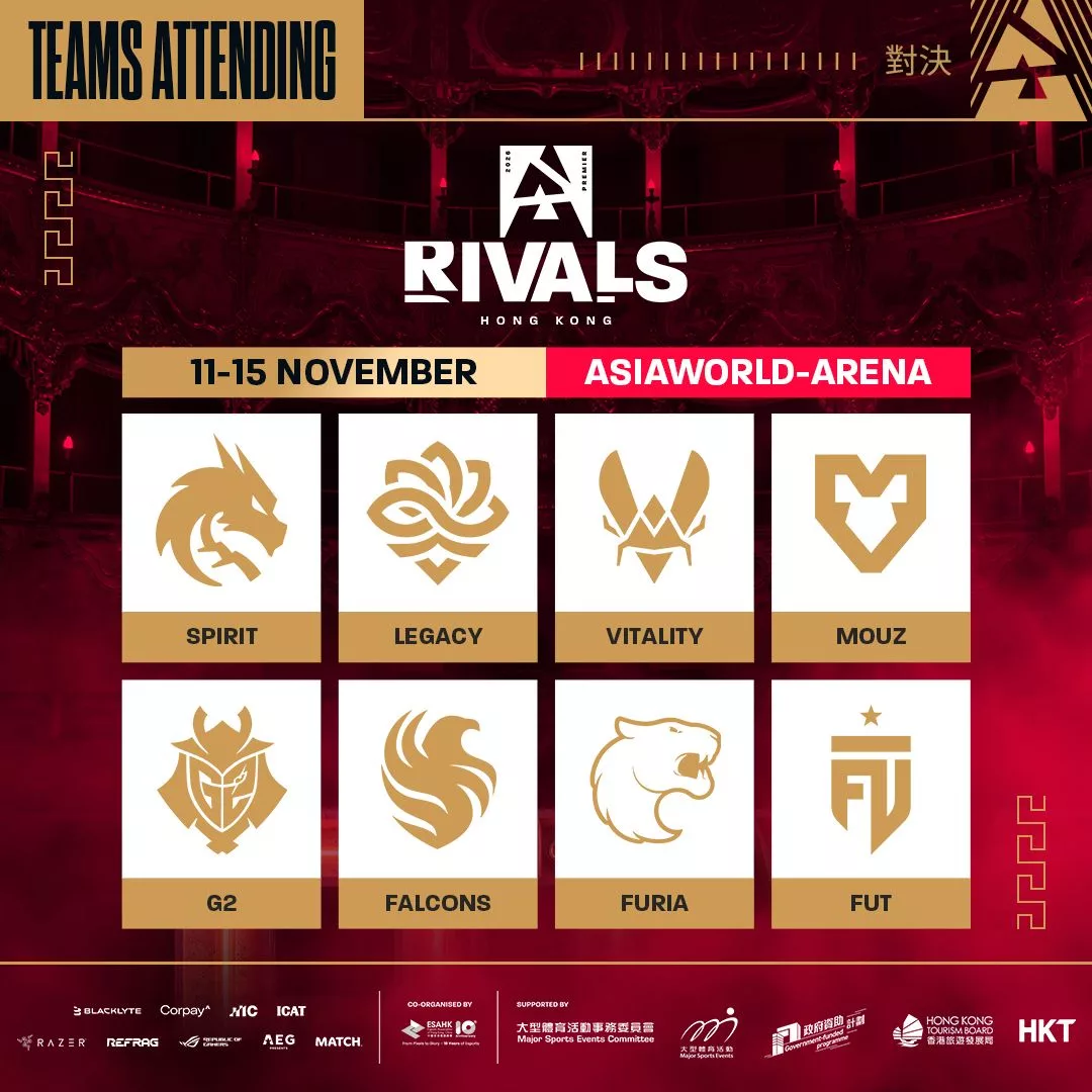 Участники BLAST Premier Rivals Hong Kong 2026 подтверждены