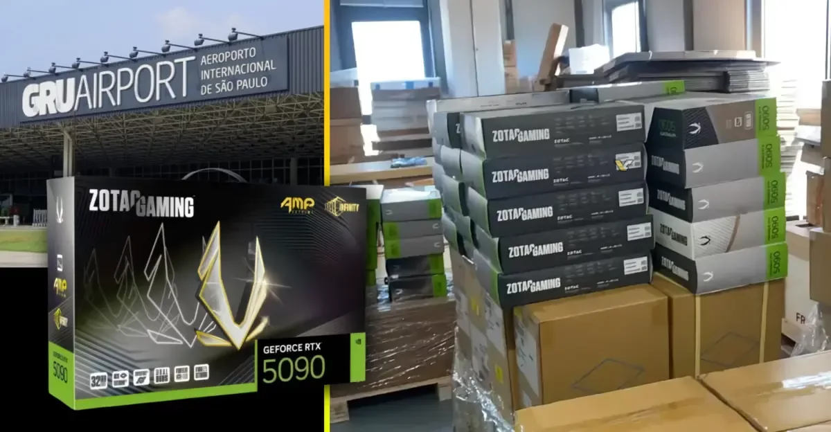 Два паллета с видеокартами ZOTAC RTX 5090 стоимостью $470 тыс. пропали в аэропорту Бразилии
