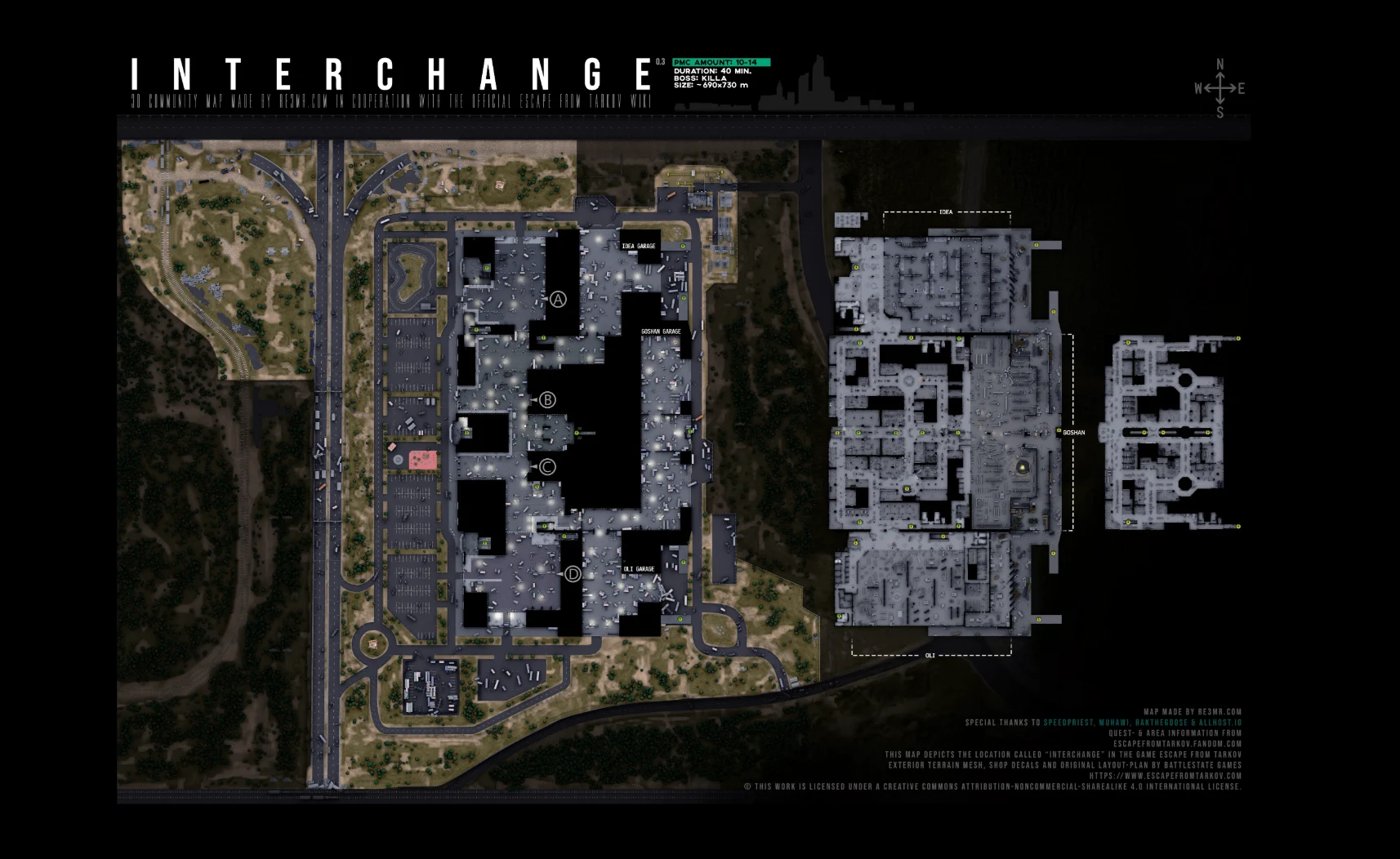 Карта Interchange в Escape from Tarkov
