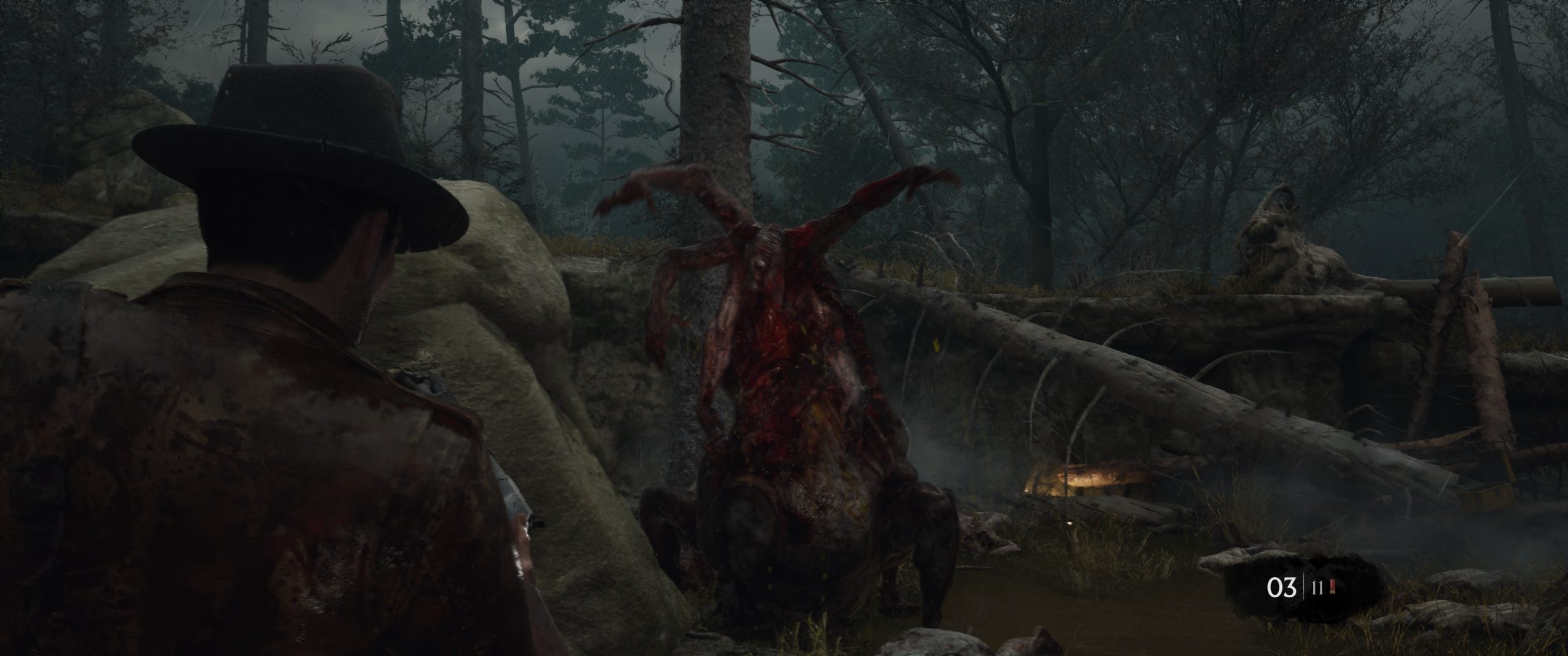 Combat encounter against an eldritch creature